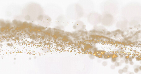 Aufkleber - Golden glitter, light particles wave on transparent background. PNG