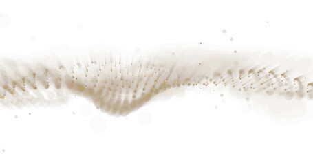 Aufkleber - Gold glitter particles wave on transparent background. PNG