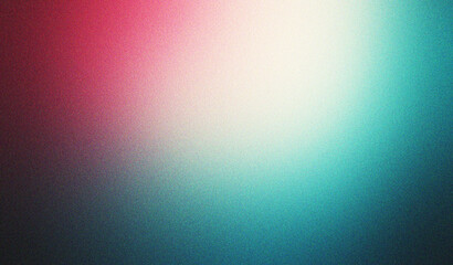 Poster - Teal  Yellow  Red Noise Effect Gradient Texture Grainy Background