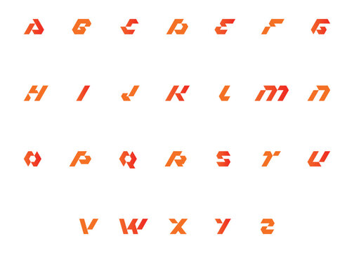 alphabet letter logo bundle or vector letter logo set