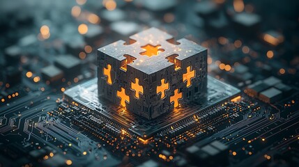 Poster - Integrated puzzle solution on circuit board