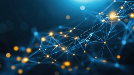 Abstract network graphic in dark background