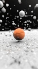 Wall Mural - Orange sphere in space