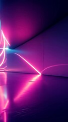 Poster - Colorful neon lights create an abstract atmosphere in a modern space