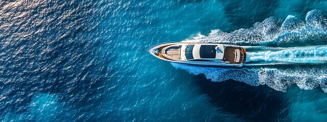 Poster - Luxury yacht making waves in stunning blue waters showcasing ultimate relaxation and marine exploration : Generative AI