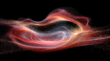 Poster - Colorful Abstract Swirl of Light and Particles Creating a Mystical Atmospheric Design