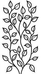 Canvas Print - Leafy Vines Elegant design element for backgrounds, patterns, and artistic projects