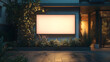 © IA Tuga - A Modern Outdoor Billboard in a Lush Garden Setting, Creating a Unique Blend of Urban and Natural Elements