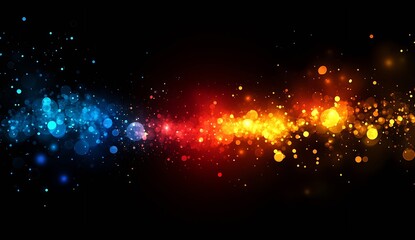 Aufkleber - Dynamic abstract background with colorful bokeh shapes floating in a mesmerizing display : Generative AI