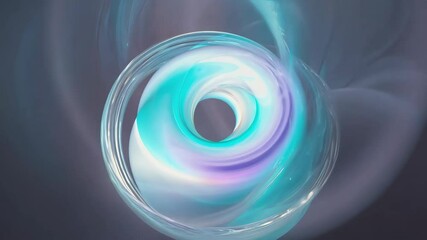 Poster - Abstract Flowing Vortex of Light and Color, Swirls, Motion Graphics, Visualization, 4K.