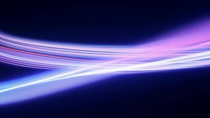 Poster - Abstract Light Streaks - Motion Blur, Neon Trails, Dark Background 4K.