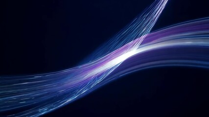 Poster - Abstract Light Streaks - Swirling Blue and Violet Trails 4K.