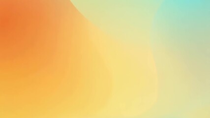 Poster - Gradient Wavy Abstract Background - Yellow, Orange, Blue Smooth Curves 4K.