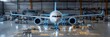 © Ratchadaporn - Expansive aircraft maintenance hangar equipped with state of the art diagnostic technology and specialized tools for efficient aircraft servicing and repairs