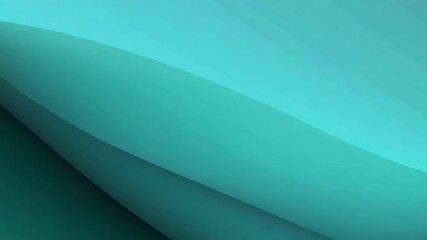 Poster - Abstract Teal Paper Folds - Subtle Gradient, Smooth Shadows 4K.
