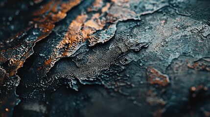 Poster - Dramatic Macro Shot Capturing the Texture of Rusty Surface