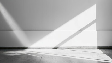 Poster - Stark Shadows and Harsh Light Casting Across a Minimalist Wall