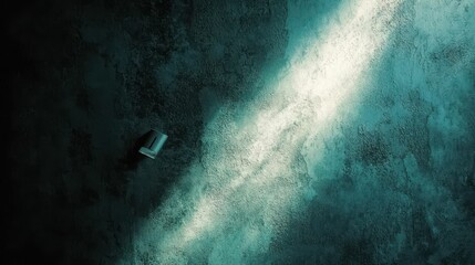 Poster - Bright Spotlight Casting Dramatic Shadows on Textured Wall