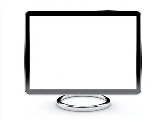 Modern Minimalist Computer Monitor with Empty Screen Ideal for Technology and Design Presentations, Website Development, and Digital Content Creation Display