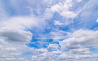 Wall Mural - clear blue sky background,clouds with background, blue sky background with tiny clouds. white fluffy