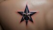 © Rifki Fachrudin - Star Tattoo on Skin with Serum Droplets Close Up