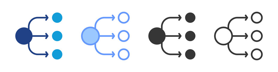 Fototapete - Load Balancing icon set multiple style collection