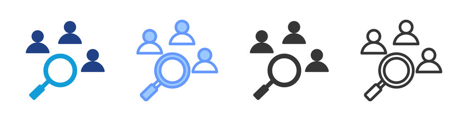 Poster - Prospecting icon set multiple style collection