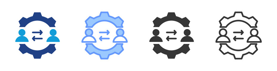 Poster - Crm icon set multiple style collection