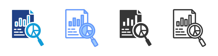 Poster - Data Analysis icon set multiple style collection