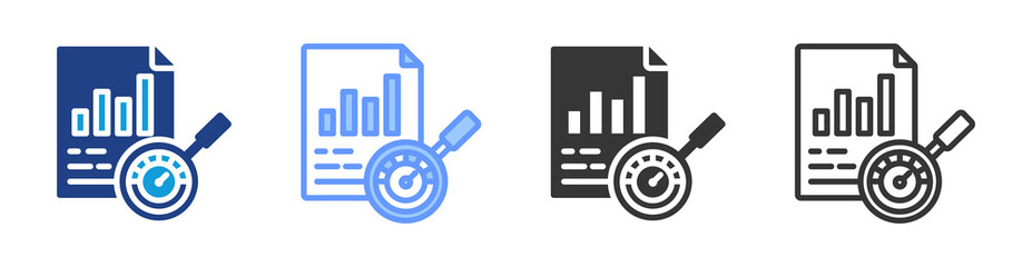 Poster - Kpi icon set multiple style collection