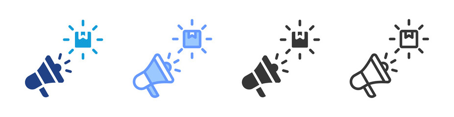 Aufkleber - Sales Pitch icon set multiple style collection