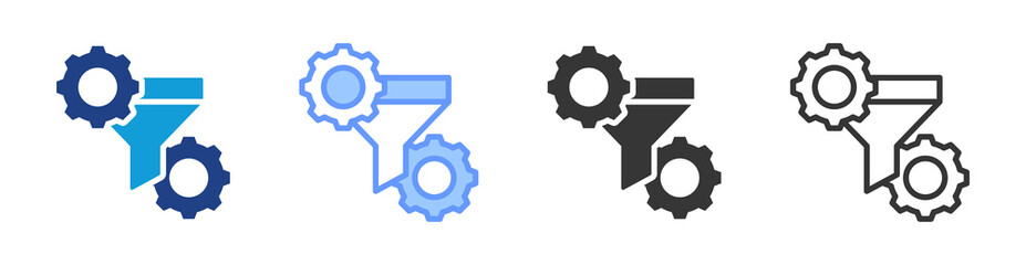 Aufkleber - Conversion Optimization icon set multiple style collection