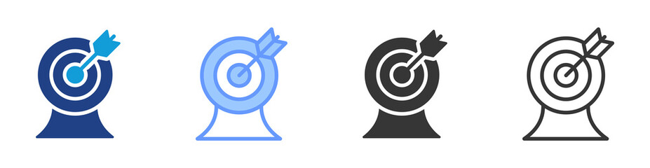 Poster - Goal Setting icon set multiple style collection