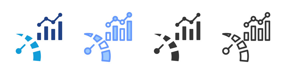 Poster - Benchmark Matrix icon set multiple style collection