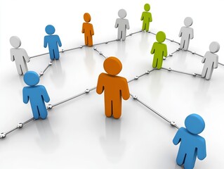 Poster - social network connection concept, community  - ai