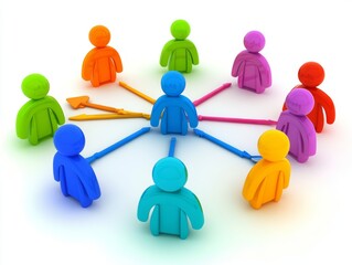 Poster - social network connection concept, community  - ai