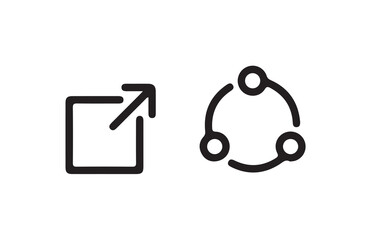Fototapete - Sharing icons set. Icons share isolated on white background.Set of share icon. Share arrow symbol collection. Vector illustration eps 10.