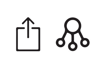 Fototapete - Sharing icons set. Icons share isolated on white background.Set of share icon. Share arrow symbol collection. Vector illustration eps 10.