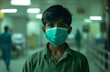© Studio_art - A portrait of an Indian schoolboy wearing a surgical mask during the Nipah virus outbreak