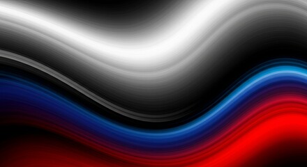 Aufkleber - A red, blue, and white wave pattern