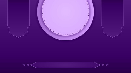 Poster - Abstract banner background | Modern presentation blog template | 3d circular card design with shadow gradient shape | Creative premium vector background for corporate design with violet color