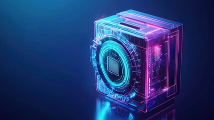 Poster - Modern Futuristic Concept for Secure Data Storage and Protection