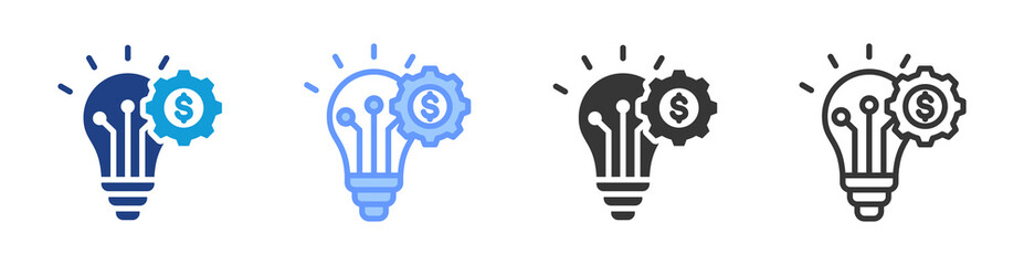 Poster - Business Innovation icon set multiple style collection