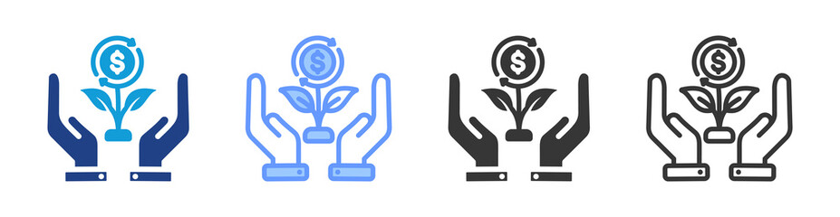 Poster - Business Sustainability icon set multiple style collection