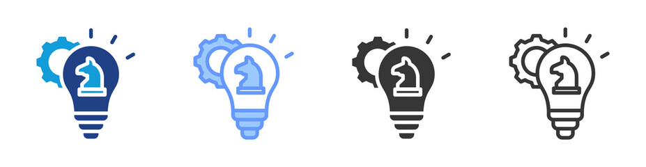 Poster - Strategic Innovation icon set multiple style collection