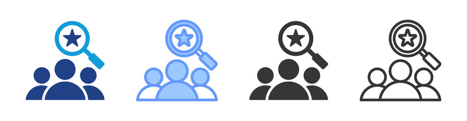 Poster - Competitive Analysis icon set multiple style collection
