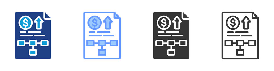 Poster - Strategic Planning icon set multiple style collection