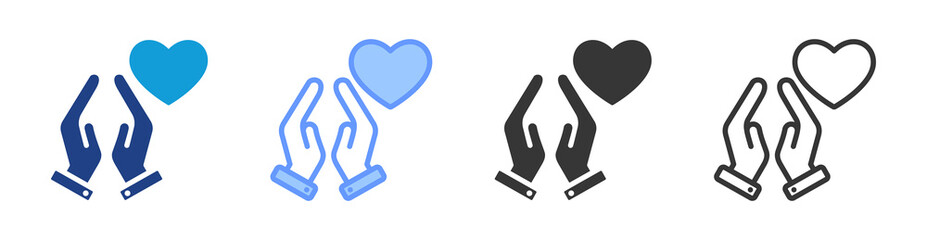 Poster - Gratitude icon set multiple style collection