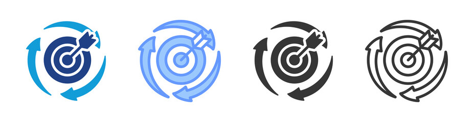 Poster - Consistency icon set multiple style collection