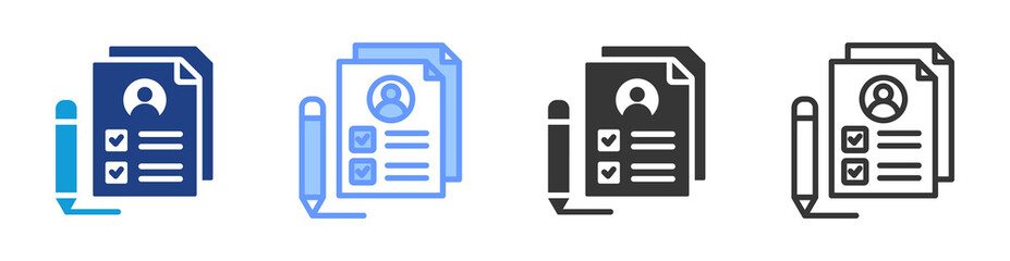 Poster - Customer Assessment icon set multiple style collection